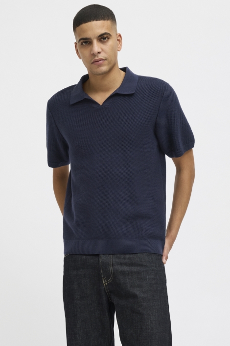 Jack & Jones jprcceaston knit split neck ss sn